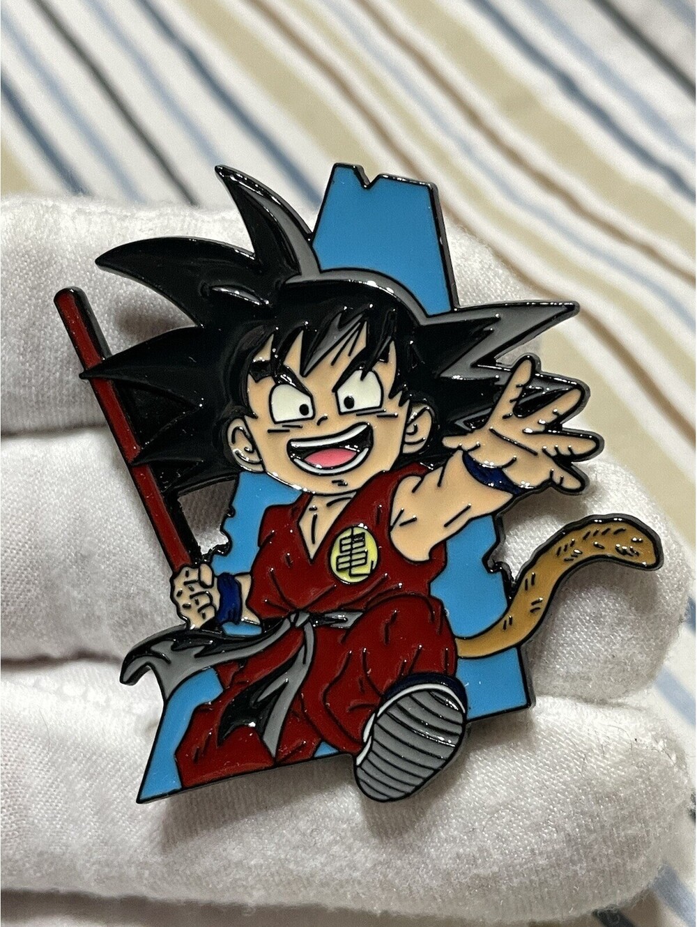 Goku Dragon Ball Enamel Pin With Backdrop